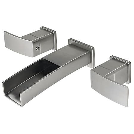 Pfister Pfister Kenzo Wallmount Lavatory Faucet Brushed Nickel LG49-DF1K